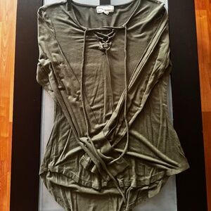 Lightweight Lace-Up Top